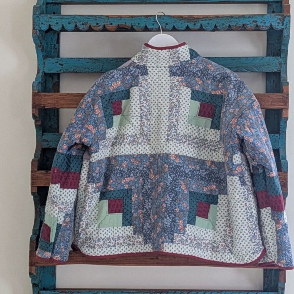 HANDMADE Vintage Cords and More Quilt Jacket, Size M/L - Picture 2 of 6